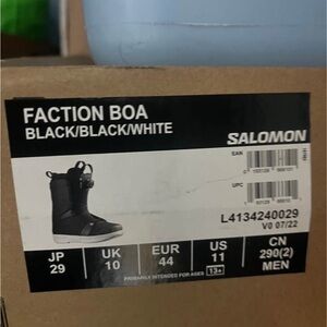 Salomon Faction Boa Boots Black and White